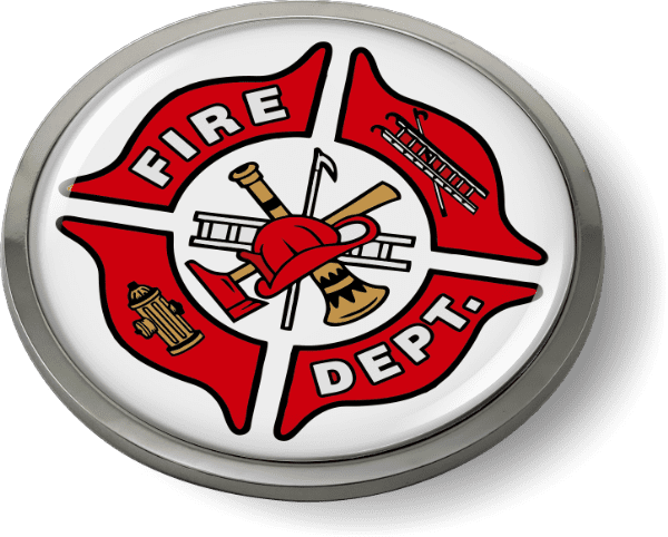 Fire Department 3D Domed Emblem